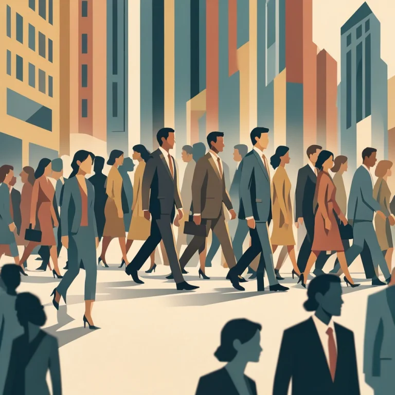 Kosmosstyle Illustration, Businessman In A Suit Walking Alon...