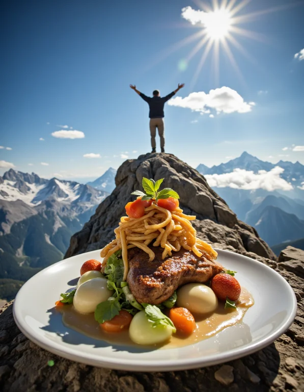 Food Photography Style, 12. A Person Standing On Top Of A Mo...