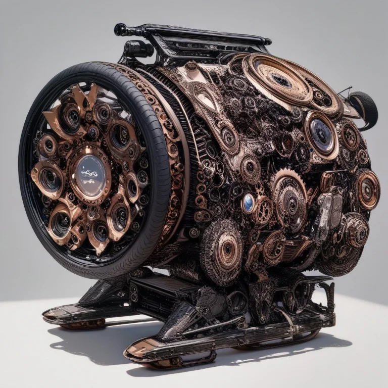 A Car Made Of Roast Gears, Hyperdetailed, Photorealistic, Pr...