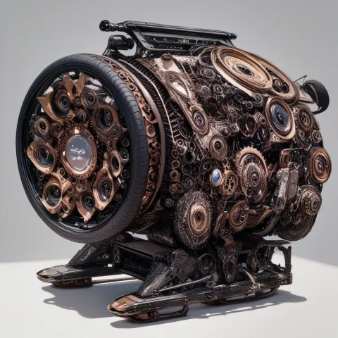 A Car Made Of Roast Gears, Hyperdetailed, Photorealistic, Pr... — SDXL AI Prompt: A car made of roast gears, hyperdetailed, photorealistic, product photo style, ,...