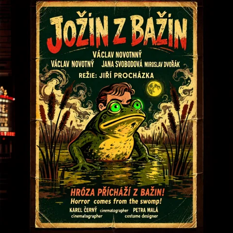 A Vintage 1970s-style Movie Poster For A Fictional Czech Fil... — Stable Diffusion AI Prompt: A vintage 1970s-style movie poster for a fictional Czech film titled "JOŽIN Z BA...
