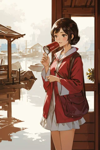 1girl, Loraraidontaihoku0.8, By Hashimoto Gah1.0 And Uemura... — Stable Diffusion AI Prompt: 1girl, , [ (by Hashimoto Gahō:1.0) and Uemura Shoen::10], landscape art, Foggy h...