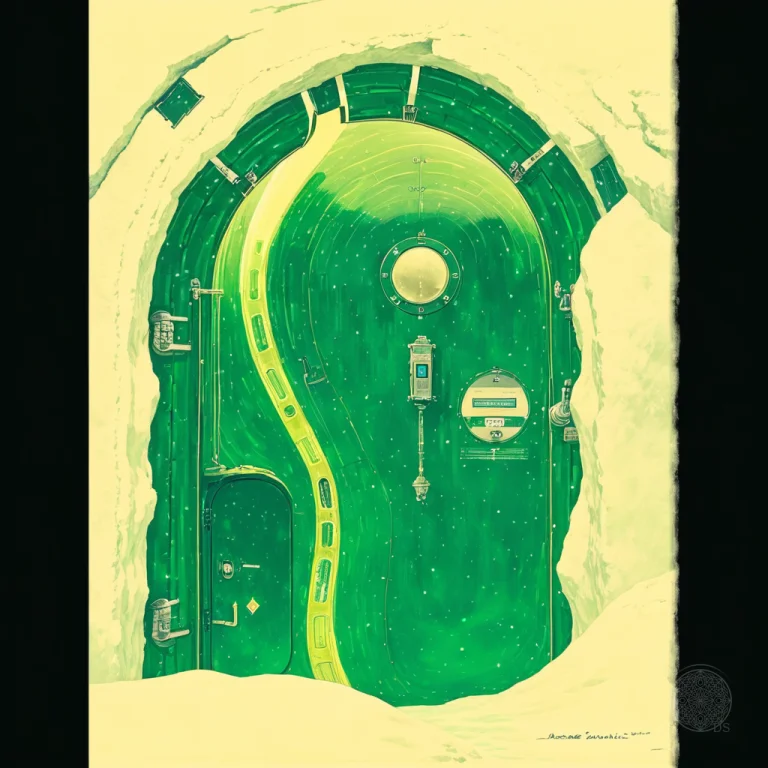 Massive Ancient Enceladus Thermal Tap Vault Door Embedded In...