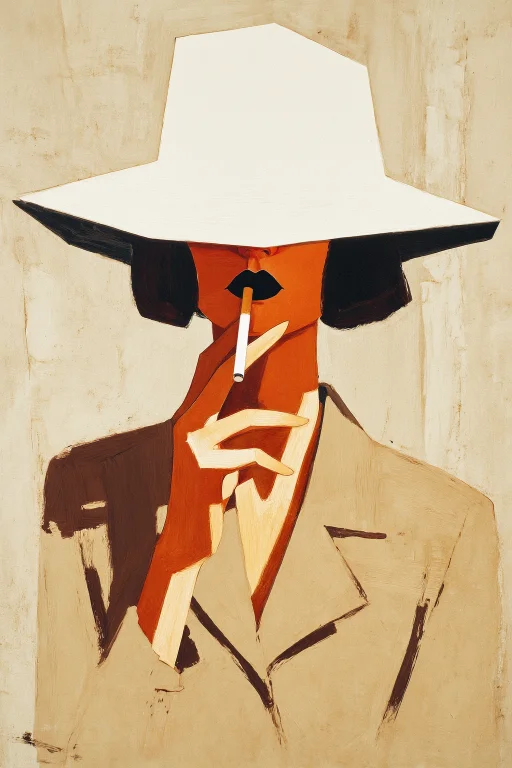 Highleveldescriptiona Minimalist Expressionist Gouache Paint...
