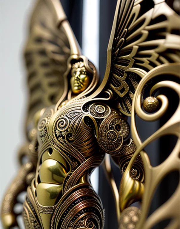 Bronze Age Fractal Warped Hollow Recursive God Statue And Hy...