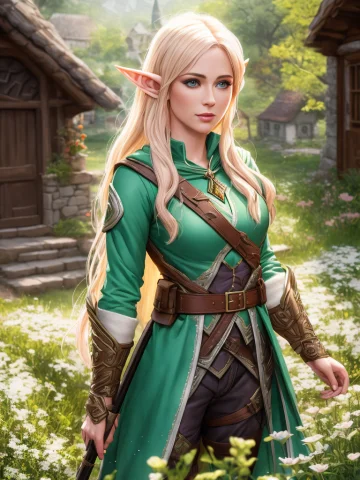 Modelshoot Style, Award Winning Digital Art Of An Elven Rang... — Stable Diffusion AI Prompt: modelshoot style, award winning digital art of an elven ranger woman, fully clot...
