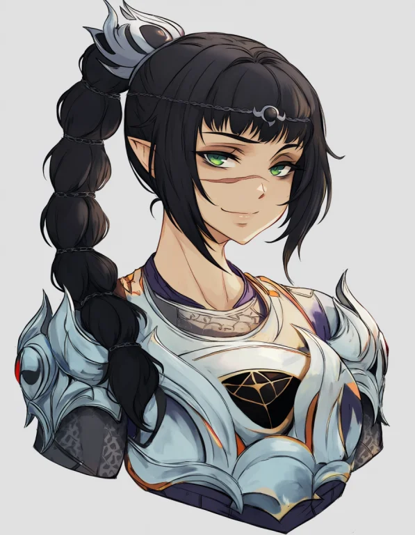 Masterpiece, Best Quality, 1girl, Shadowheart, Black Hair, B...