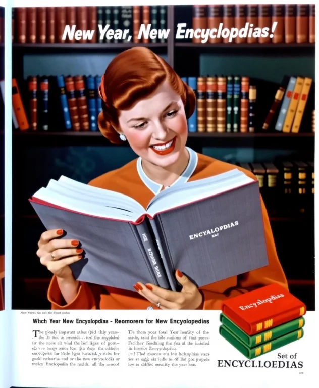 Realistic M1dc3ntury Ad From The 1950s Layout For A Set Of E...