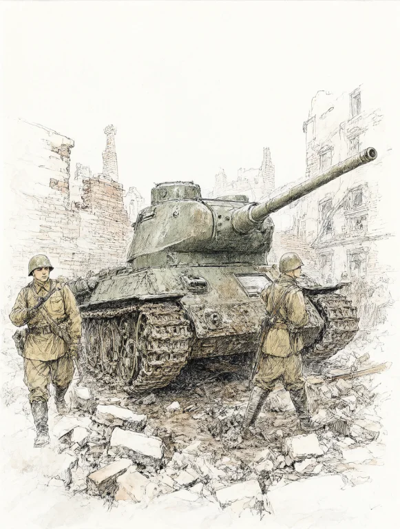 Sovietinfantry , This Artwork Depicts A Tank Using Delicate...