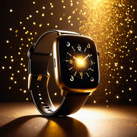 Loratech3dustbeamv10.80, Techdustbeam, A Smartwatch Lit By A... — SDXL AI Prompt: , techdustbeam, a smartwatch lit by a warm beam of light filled with softly floa...