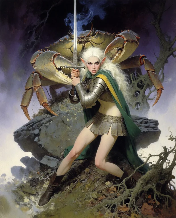 Cinematic Composition, Bradhamel Art Style, Serpieri Style,...