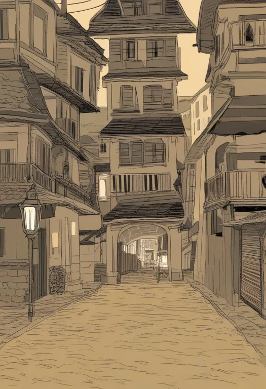 Masterpiece, Best Quality, Amazing Quality, A Coastal Town O...