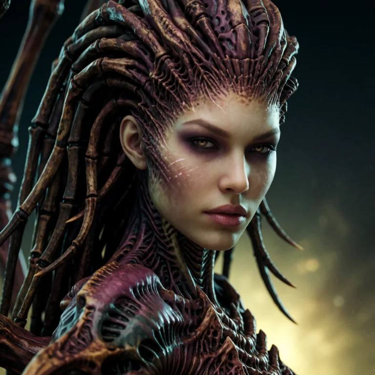 Abunholycomicv01k2. A Biomechanical Alien Queen With An Adul...