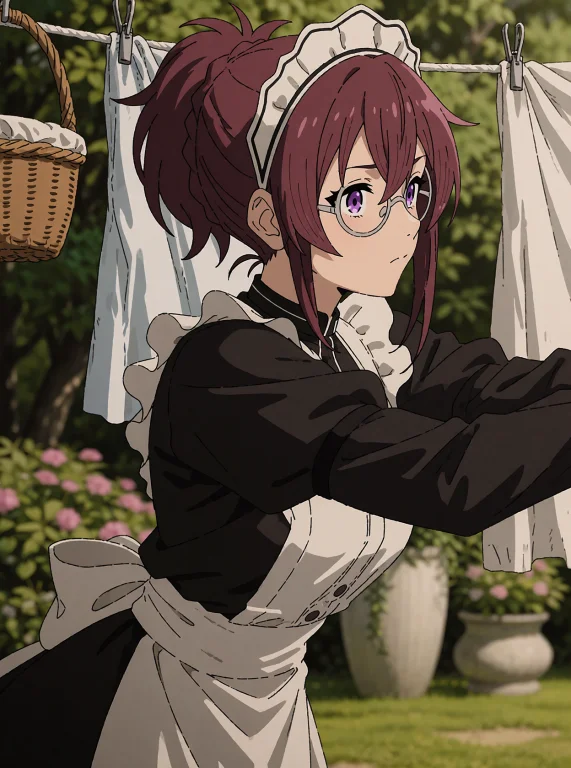 Lilia From Mushoku Tensei Leans Forward In Profile While Han...
