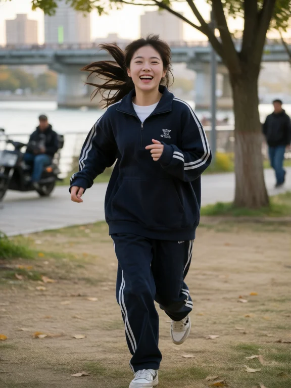 A Real-life Candid Photo Of A Stunningly Beautiful Asian Act...