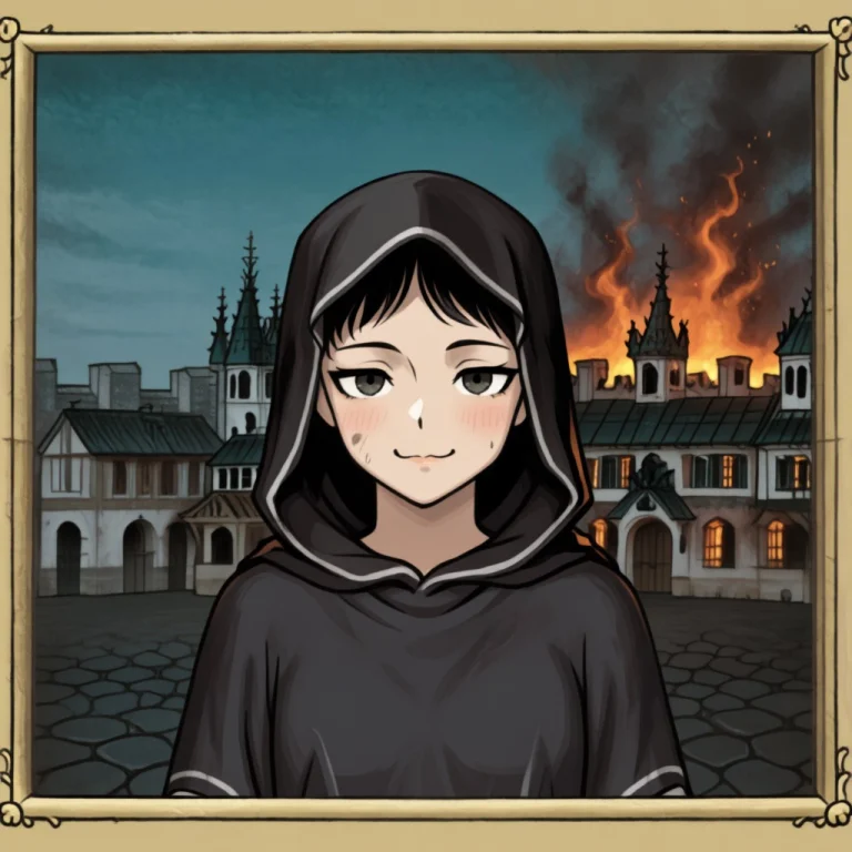 Ornate Border, Medieval, 1girl, Dirty Face, Upper Body, Look...