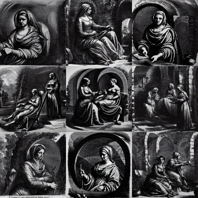 Etching By Ilsgiovannibattistapiranesi Woman In A Car