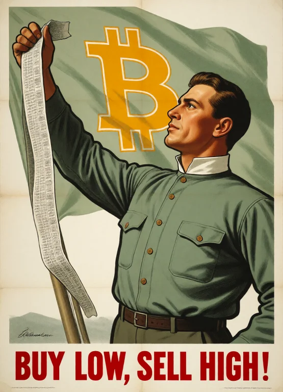 Soviet Agitprop Lithograph Poster. English Text, Buy Low, Se...