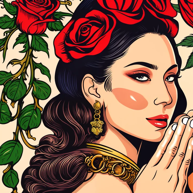 Illustration By Vectorart, Praying Hands With Rosaries And R...