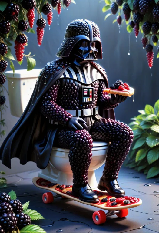 Darth Vader Completely Composed Of Dense Clusters Of Ripe, D...