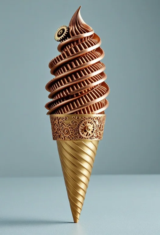 A Beautiful Soft Serve Ice Cream Made Entirely Of Tiny Inter...