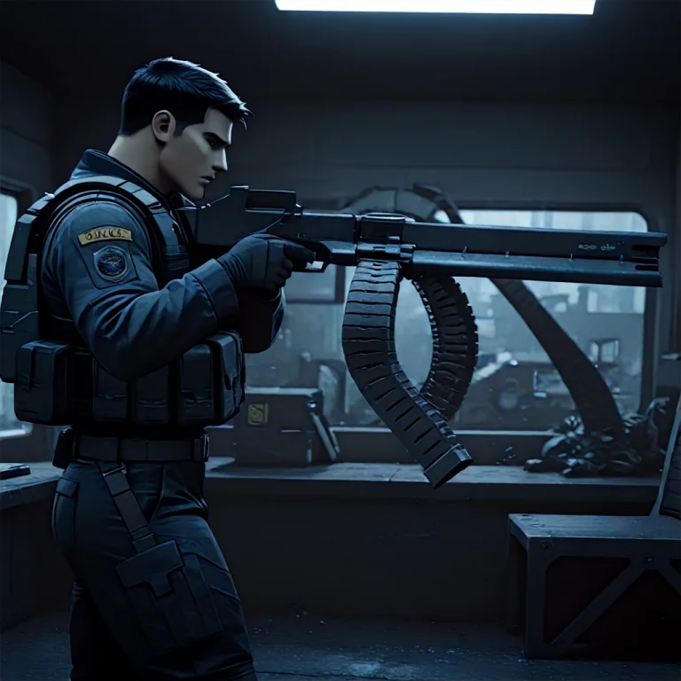 Hydmach,machine Gun, Human,aiming,side View,