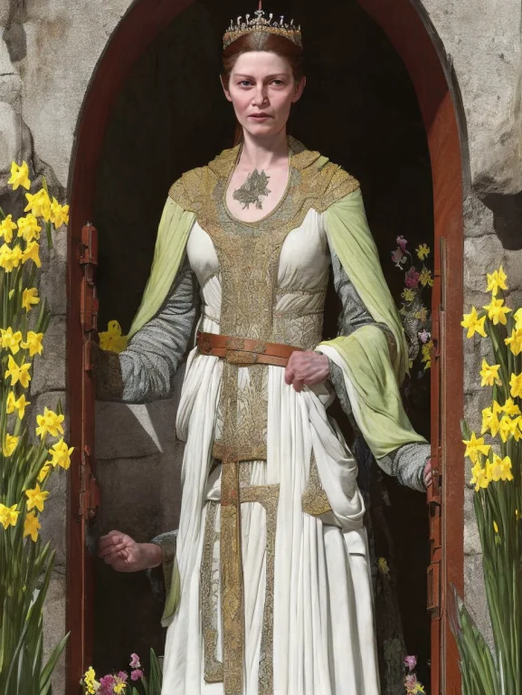 Portrait Of The Princess Of Avalon1.1 Standing Before The To...