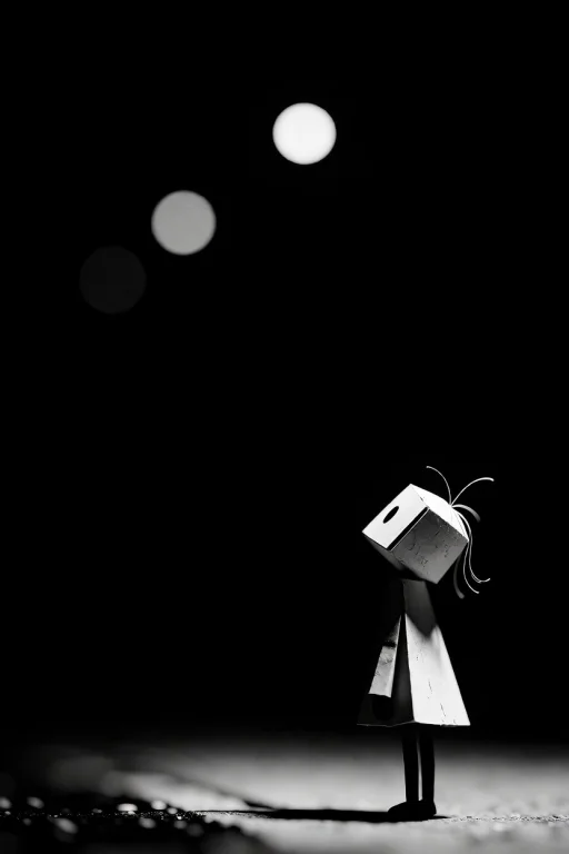 This Is A Black-and-white Photograph Featuring A Minimalist,...