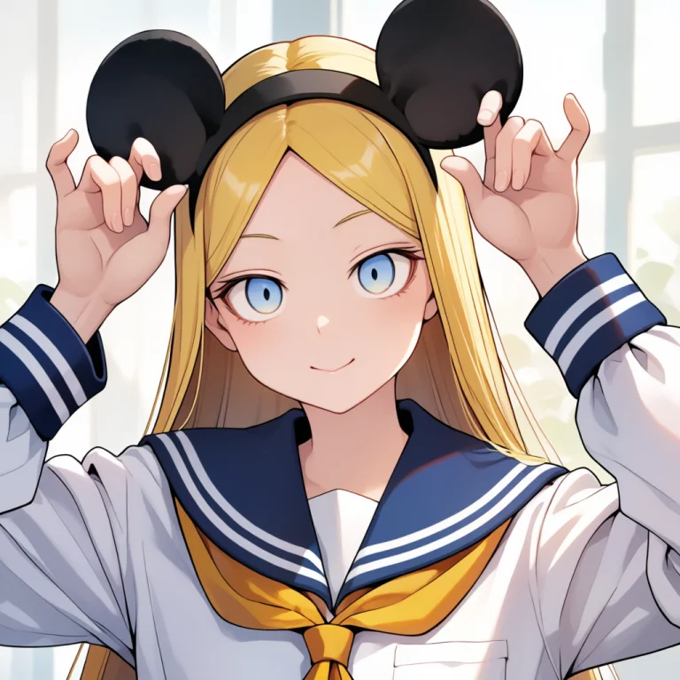 Ytkomachikyoko, A Young Woman, School Uniform, Hairband, Sol...