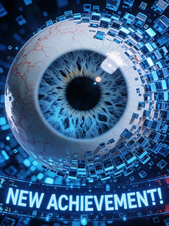 Wide-angle Extremely Detailed Cgi Photograph Of Large Eyebal...