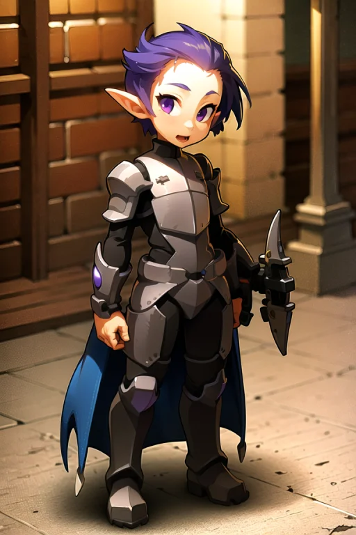 1boy1.3, Violet Hair, Pale Skin, Violet Armor, Ankama Loraan...