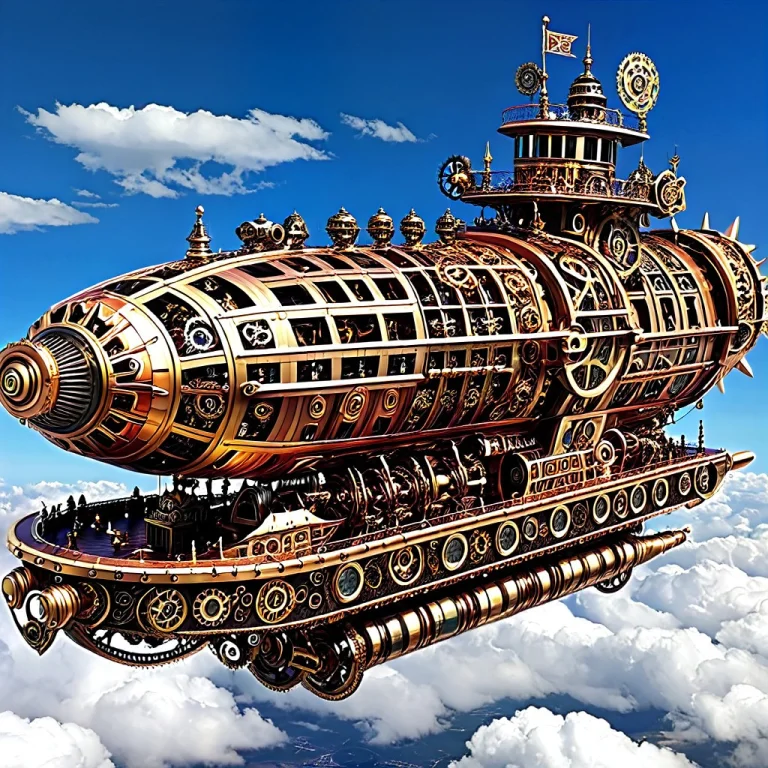 Masterpiece, Best Quality, A Steampunk Airship Made Complete...