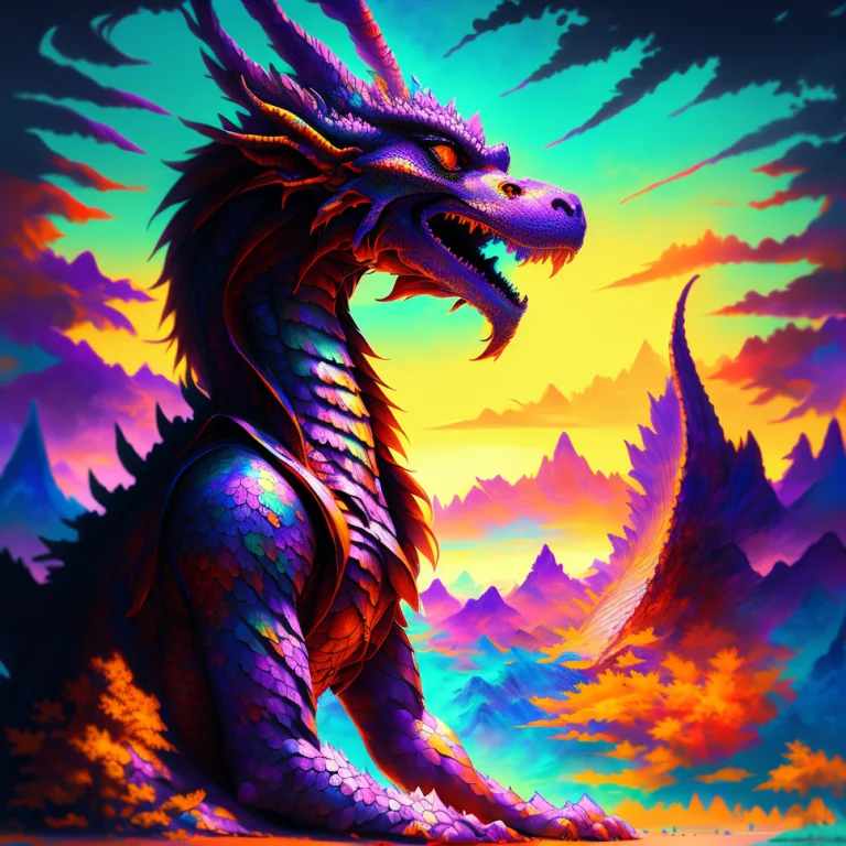 A Beautiful Dragon, By Clrs, Hand Drawn