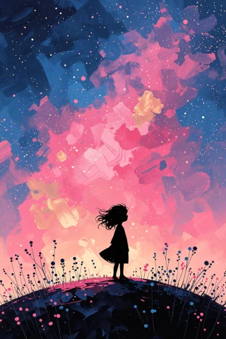Highleveldescriptiona Whimsical Digital Painting Featuring A... — Stable Diffusion AI Prompt: {"high_level_description":"A whimsical digital painting featuring a small, silho...