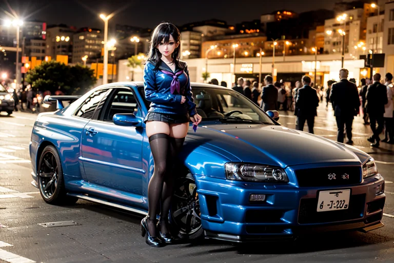 Masterpiece, Best Quality, 1girl, 1girl1, Car, Solo, Girl St...