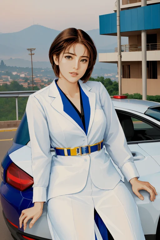 1girl, Loradynax0.8, Elegant, Inventive Cathedralpolice Car3...