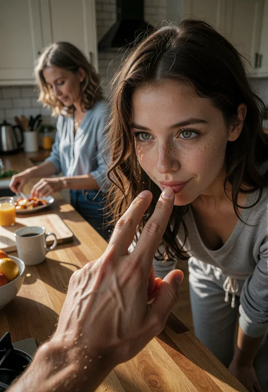 Graphic Ultra Realistic Cinematic Kitchen Macro Shot, Soft M...