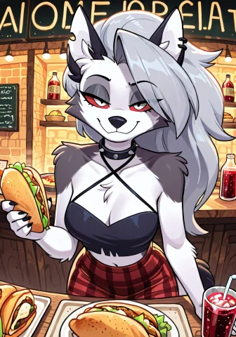 Loona Helluva Boss, 1girl, Furry, Female Furry, Animal Ears,... — Stable Diffusion AI Prompt: Loona \(Helluva Boss\), 1girl, furry, female furry, animal ears, masterpiece, be...