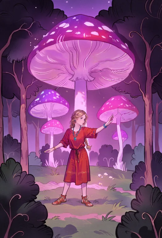 Score7, Score8, Score9, Mushroom, Braid, Nature, Necklace, F...