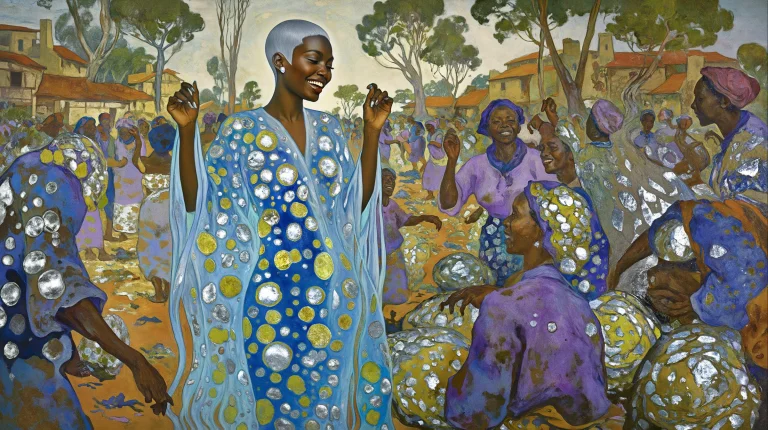 Vivid. Intense. Joyful Central African Female Ethereal Ghost...