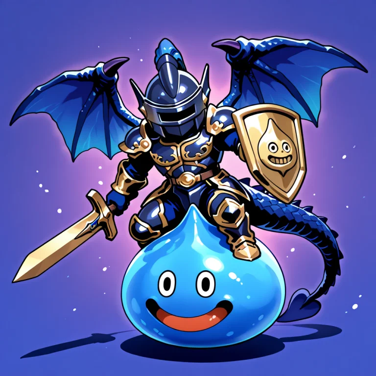 Slime Dragon Knight,blue Slimedragonquest,final Fantasy Baha...