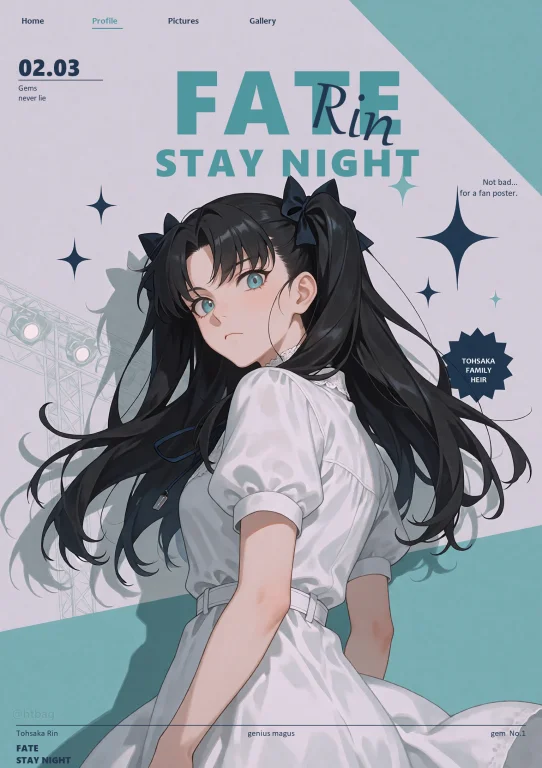 A Clean Idol-poster Illustration, Vertical. Turning Back To...