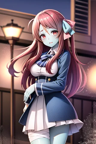 Masterpiece, Best Quality, Ultra-detailed, Sakura Zombie, Zo... — Stable Diffusion AI Prompt: (masterpiece), (best quality), (ultra-detailed), sakura zombie, zombie, blue ski...