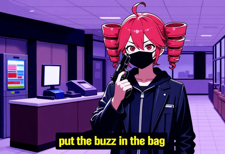 Kasane Teto Holding A Gun And Wearing A Mask In A Bank, Spee...