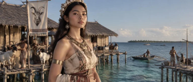 Village Heiress Of A Colony Of Kapres Off Olango Island