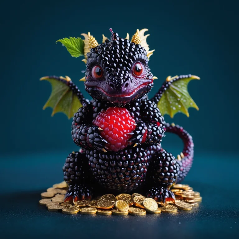 Blackberryworld, A Tiny Chubby Baby Dragon Made Entirely Fro...