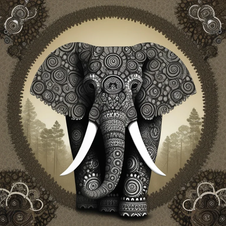 Gearstyle, Elephants, Forest Background, Trunk Up