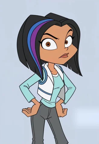 --- Xtallyx, -- Brown Eyes, Black Hair, Blue Hair Streak, Pu... — Stable Diffusion AI Prompt: --- xTallyx, -- brown eyes, black hair, blue hair streak, purple hair streak, Li...