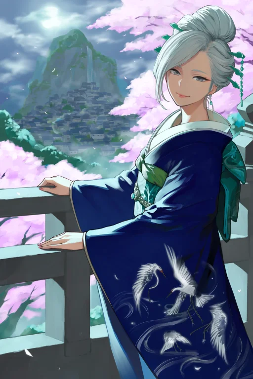 Highres, Absurdres, Bsuke,bsuk3 A Graceful Woman With A High...