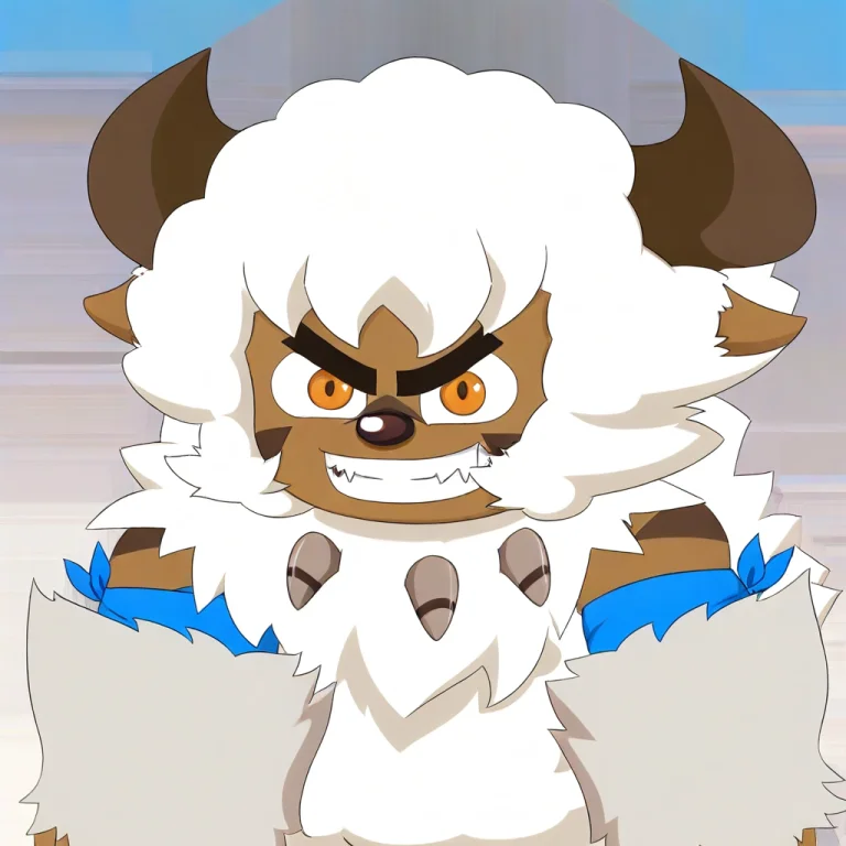 1boy, Solo, Furry, Goat, White Hair, Fluffy Hair, Horns, Ani...